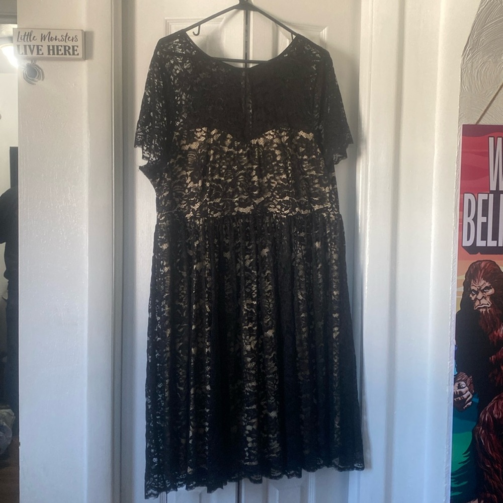Torrid Black Lace Dress, knee length!